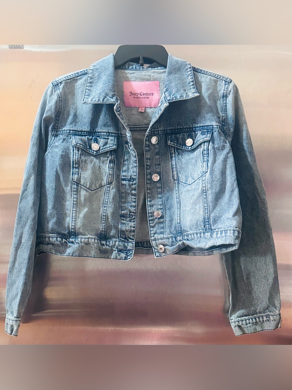 Juicy Couture✨🩶💙🩵 Light Blue Denim Cropped Jacket